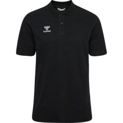 Polo Hummel Go 2.0. Czarne koszulki polo męskie HUMMEL, m, bez wzorów, z dzianiny, bez kołnierzyka, bez ramiączek. Za 100.00 zł.