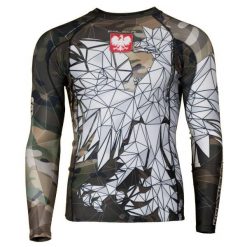 Koszulka sportowa męska Rashguard do MMA EXTREME HOBBY POLAND CAMO. Brązowe bielizna termoaktywna męska EXTREME HOBBY, l, bez wzorów, z bawełny, bez ramiączek, do biegania. Za 209.00 zł.