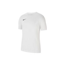 T-shirt sportowy z krótkim rękawem męski Nike Dri-Fit Park 20 Tee. Białe t-shirty sportowe męskie Nike, m, bez wzorów, z bawełny, sportowe, bez ramiączek. Za 99.99 zł.