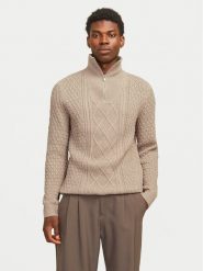 Jack & Jones Sweter Blunorth 12261780 Beżowy Regular Fit. Brązowe kardigany męskie Jack & Jones, l, bez wzorów, z bawełny, bez ramiączek. Za 139.99 zł.