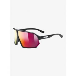 Okulary przeciwsłoneczne Uvex Sportstyle 237 - black matt/mirror red. Czarne okulary przeciwsłoneczne męskie Uvex, bez wzorów, sportowe. Za 383.60 zł.