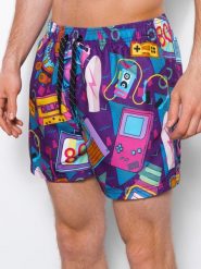 Kąpielówki męskie - V11. Niebieskie kąpielówki męskie Ombre Clothing, m, bez wzorów. W wyprzedaży za 29.99 zł.