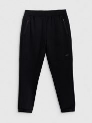 4F Spodnie dresowe joggery męskie - czarne XXL. Czarne długie spodnie sportowe męskie 4f, bez wzorów, z dresówki. W wyprzedaży za 119.99 zł.