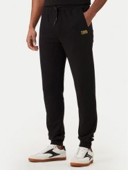 KARL LAGERFELD Spodnie dresowe 705782 562917 Czarny Regular Fit. Czarne spodnie dresowe męskie KARL LAGERFELD, bez wzorów, z bawełny. Za 419.99 zł.