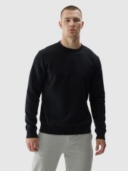 4F Bluza dresowa nierozpinana bez kaptura męska - czarna S. Czarne bluzy nierozpinane męskie 4f, m, bez wzorów, z bawełny, klasyczne, bez ramiączek, bez kaptura. W wyprzedaży za 79.99 zł.