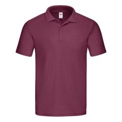 Męska Oryginalna Koszulka Polo. Brązowe koszulki polo męskie Fruit of the Loom, m, bez wzorów, bez kołnierzyka, bez ramiączek. Za 46.99 zł.