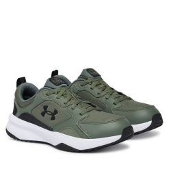 Trekkingi Under Armour. Zielone buty trekkingowe męskie Under Armour, bez wzorów, bez zapięcia, trekkingowe. Za 299.99 zł.
