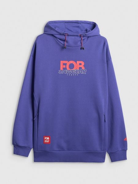 4F Bluza dresowa nierozpinana z kapturem męska - fioletowa M. Fioletowe bluzy z kapturem męskie 4f, m, bez wzorów, z dresówki, z kapturem. Za 249.99 zł.