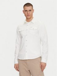 Guess Jeans Koszula M5GH55 D5NW1 Biały Regular Fit. Białe koszule męskie Guess Jeans, l, z aplikacjami, z bawełny, bez kołnierzyka, bez ramiączek. Za 199.99 zł.