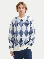Tom Tailor Denim Sweter 1043026 Niebieski Regular Fit. Niebieskie kardigany męskie Tom Tailor Denim, bez wzorów, z denimu, bez kołnierzyka, bez ramiączek. Za 179.99 zł.