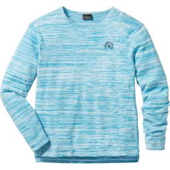 Sweter melanżowy bonprix turkusowo-biel wełny melanż. Swetry męskie marki bonprix. Za 89.99 zł.
