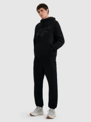 4F Spodnie dresowe joggery męskie - czarne 3XL. Czarne spodnie dresowe męskie 4f, bez wzorów, z bawełny. Za 149.99 zł.