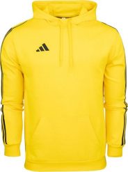 Adidas Bluza męska adidas Tiro 23 League Sweat Hoodie żółta IC7850 M. Żółte bluzy nierozpinane męskie ADIDAS, m, bez wzorów, bez ramiączek, bez kaptura. Za 198.86 zł.
