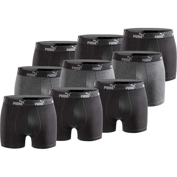 Bokserki majtki męskie Puma Boxershorts 9-pak bawełniane. Czarne bokserki męskie Puma, m, bez wzorów, z bawełny. Za 249.00 zł.