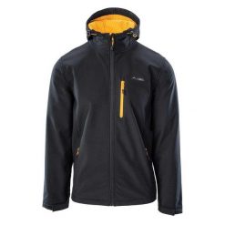 Kurtka Softshellowa Męska Logo. Czarne kurtki softshell męskie ELBRUS, m, bez wzorów, z softshellu, bez kaptura, trekkingowe. Za 304.99 zł.