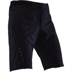 Spodenki rowerowe (+spodenki kolarskie z pampersem w zestawie) LEATT Shorts. Czarne szorty sportowe męskie LEATT, bez wzorów, sportowe. Za 299.99 zł.