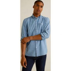 Mango Man - Koszula Teo. Szare koszule męskie Mango Man, z bawełny, button down, z długim rękawem. Za 199.90 zł.