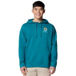 Bluza dresowa sportowa męska Trek Graphic Hoodie. Zielone bluzy nierozpinane męskie Columbia, m, bez wzorów, z bawełny, sportowe, bez ramiączek, bez kaptura. Za 279.99 zł.