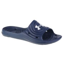 Klapki Under Armour Locker Iv Sl 3023758-401 niebieskie. Niebieskie klapki i japonki męskie bez wzorów, z materiału. Za 126.61 zł.