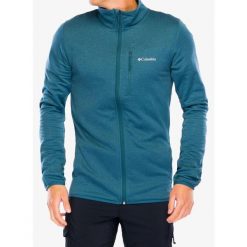 Bluza bez kaptura męska Columbia Essential Hike Grid Fleece Full Zip. Niebieskie bluzy nierozpinane męskie Columbia, m, bez wzorów, sportowe, bez ramiączek, bez kaptura. Za 308.99 zł.