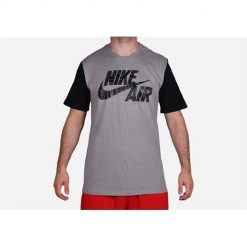 Koszulka sportowa męska Nike Air Fashion. Szare t-shirty sportowe męskie Nike, m, bez wzorów, sportowe, bez ramiączek. Za 189.00 zł.