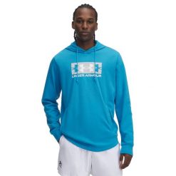 Bluza z kapturem Under Armour Rival Terry Logo. Białe bluzy z kapturem męskie Under Armour, m, bez wzorów, z kapturem. Za 294.50 zł.