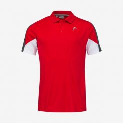 Koszulka polo męska CLUB 22 Tech. Czerwone koszulki polo męskie Head, m, bez wzorów, z materiału, eleganckie, bez kołnierzyka, bez ramiączek. W wyprzedaży za 140.00 zł.