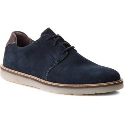 Półbuty CLARKS - Grandin Plain 261364367 Navy Suede. Niebieskie codzienne półbuty męskie Clarks, z materiału. W wyprzedaży za 219.00 zł.