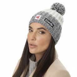 Czapka Eisbar Refocus Pompon MÜ SA. Szare czapki męskie Eisbar, bez wzorów, z wełny, sportowe. Za 205.51 zł.