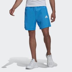 Krótki adidas AEROREADY Designed 2 Move Woven Sport. Niebieskie szorty sportowe męskie ADIDAS, bez wzorów, sportowe. Za 93.00 zł.
