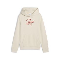 Młodzieżowa bluza z kapturem Essentials Script PUMA Alpine Snow White. Biała bluzy nierozpinane męskie Puma, m, bez wzorów, prążkowane, młodzieżowe, bez ramiączek, z kapturem. Za 197.50 zł.