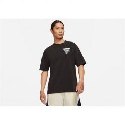 Koszulka sportowa męska Nike Air Jordan Flight Essentials. Czarne t-shirty sportowe męskie Nike, m, bez wzorów, z bawełny, sportowe, bez ramiączek. Za 265.00 zł.