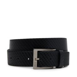 Pasek Męski BOSS. Czarne paski męskie Boss, bez wzorów. Za 239.99 zł.