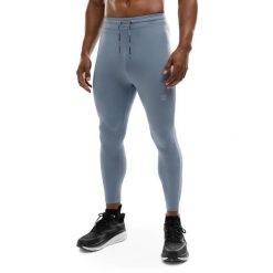 Męskie legginsy do biegania Fitness Siroko Warrior. Niebieskie bielizna termoaktywna męska SIROKO, m, bez wzorów, z dzianiny, bez ramiączek, do biegania. W wyprzedaży za 106.00 zł.
