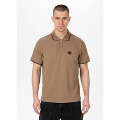 Koszulka Polo bawełniana klasyczna dla dorosłych Pique Stripes Regular. Brązowe koszulki polo męskie PITBULL, m, bez wzorów, z bawełny, klasyczne, bez kołnierzyka, bez ramiączek. Za 139.00 zł.
