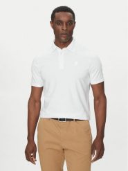 KARL LAGERFELD Polo 745750 500221 Biały Regular Fit. Białe koszulki polo męskie KARL LAGERFELD, m, bez wzorów, z bawełny, bez kołnierzyka, bez ramiączek. Za 479.99 zł.