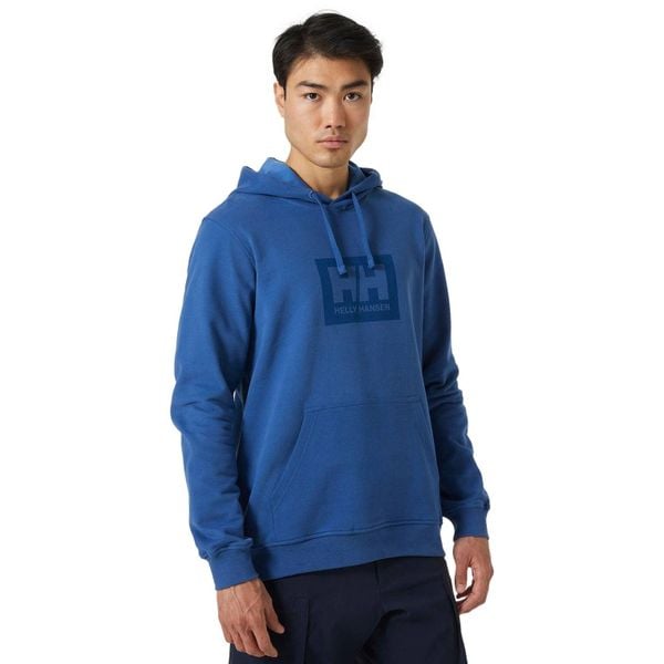 Bluza sportowa męska Helly Hansen 53289636. Niebieskie bluzy nierozpinane męskie Helly Hansen, m, bez wzorów, z kapturem. W wyprzedaży za 290.50 zł.