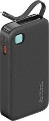 Powerbank Usams USAMS Powerbank ze zwijanym kablem Retractable Lightning 10000 mAh PD 20W Fast Charge XY Series czarny/black 10KCD22501 (US-CD225). Czarne powerbanki Usams. Za 99.16 zł.