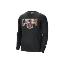 Bluza sportowa męska Nike Los Angeles Lakers Fleece Courtsite 75. Czarne bluzy nierozpinane męskie Nike, m, bez wzorów, sportowe, bez ramiączek, bez kaptura. Za 454.00 zł.