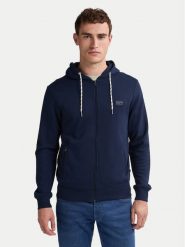 Petrol Industries Bluza M-1050-SWH314 Granatowy Regular Fit. Niebieskie bluzy rozpinane męskie Petrol Industries, m, bez wzorów, z bawełny, bez ramiączek, bez kaptura. Za 169.99 zł.