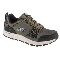 Buty trekkingowe Skechers Escape Plan. Zielone buty trekkingowe męskie Skechers, bez wzorów, bez zapięcia. Za 329.99 zł.