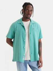 Tommy Jeans Koszula DM0DM23058 Zielony Regular Fit. Zielone koszule męskie Tommy Jeans, m, bez wzorów, z bawełny, bez kołnierzyka, bez ramiączek. Za 329.99 zł.