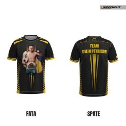 Knockout Koszulka Team Calin Petrisor. Czarne bielizna termoaktywna męska KNOCKOUT, m, bez wzorów, bez ramiączek, na fitness i siłownię. Za 86.27 zł.