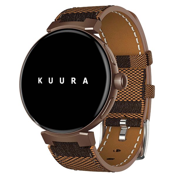 Kuura Inteligentny Zegarek FM1 V3, Brązowy. Brązowe zegarki męskie KUURA. Za 379.00 zł.