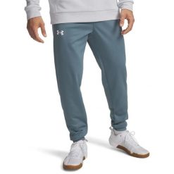 Spodnie dresowe męskie Under Armour Fleece Joggers. Niebieskie spodnie dresowe męskie Under Armour, bez wzorów, z dresówki, długie. Za 255.50 zł.