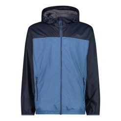 Kurtka przeciwdeszczowa z kapturem CMP. Czarne kurtki męskie CMP, bez wzorów, sportowe, bez ramiączek, z kapturem. Za 274.00 zł.