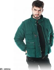 Kurtka męska R.E.I.S. CZAPLA - Kurtka zimowa z odpinanymi rękawami, tkana - zielony 3XL. Zielone kurtki męskie R.E.I.S., na zimę, m, bez wzorów, bez ramiączek, bez kaptura. Za 111.96 zł.