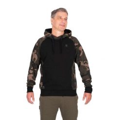 Bluza Z Kapturem Męska Wędkarska Fox Black Camo Premium 310 Hoodie. Czarne bluzy nierozpinane męskie FOX, m, bez wzorów, z kapturem. Za 260.99 zł.