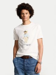 Polo Ralph Lauren T-Shirt 710854497037 Biały Regular Fit. Białe koszulki polo męskie Polo Ralph Lauren, m, bez wzorów, z bawełny, bez kołnierzyka, bez ramiączek. Za 359.99 zł.
