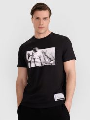 4F T-shirt regular z nadrukiem siatkarskim męski - czarny 3XL. Czarne t-shirty sportowe męskie 4f, l, bez wzorów, z bawełny, klasyczne, bez ramiączek. W wyprzedaży za 39.99 zł.